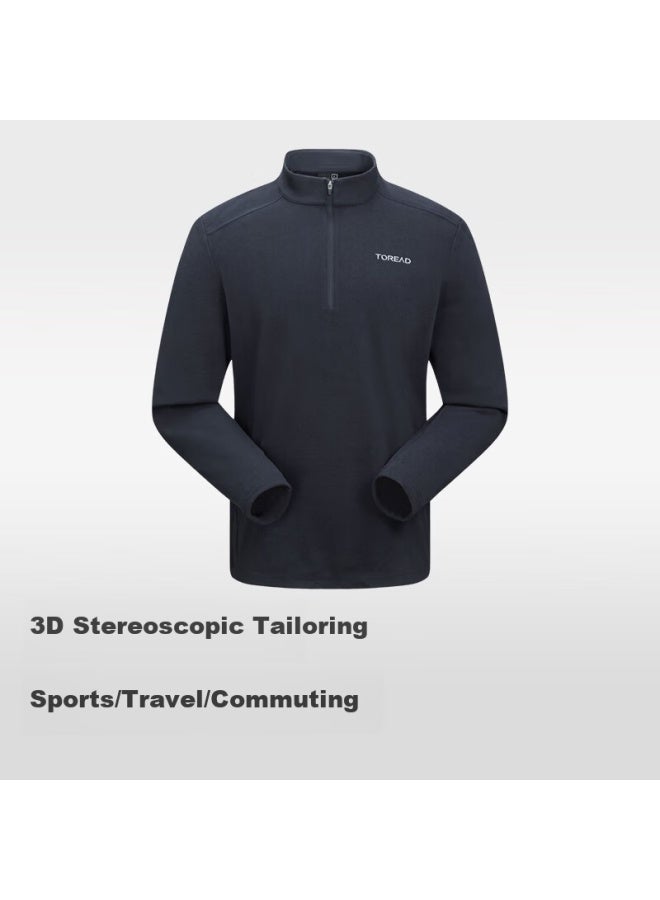 Toread Fleece Outdoor Warm Breathable Lightweight Jacket Liner Black M - Image 2