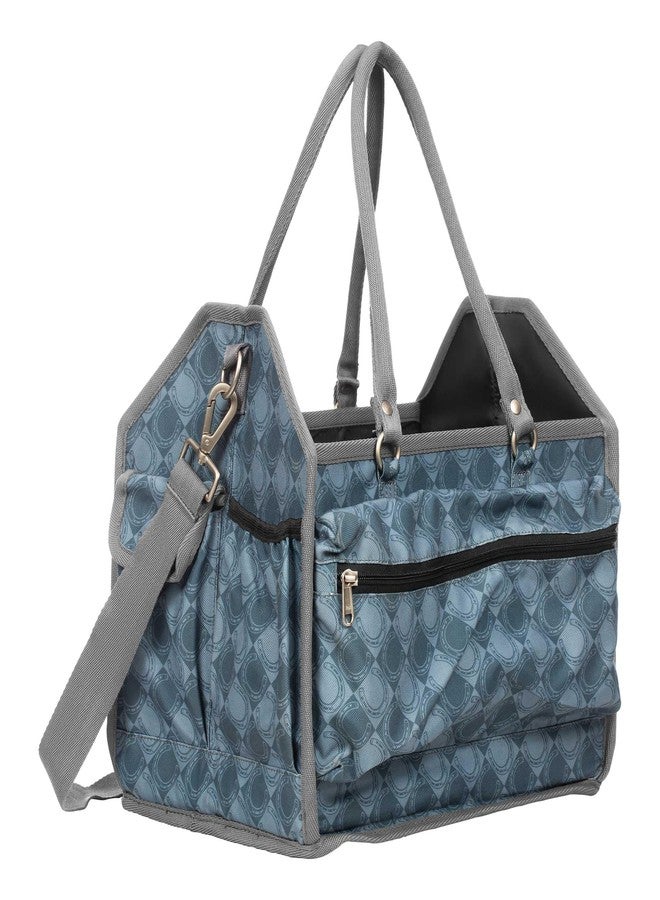 Equinavia Darby Large Collapsible Grooming Tote Bag for Horses, Dogs, Cats | Organizer with Shoulder Strap | 9" x 13" x 12" - Dark Grey/Light Grey - One Size - Image 4