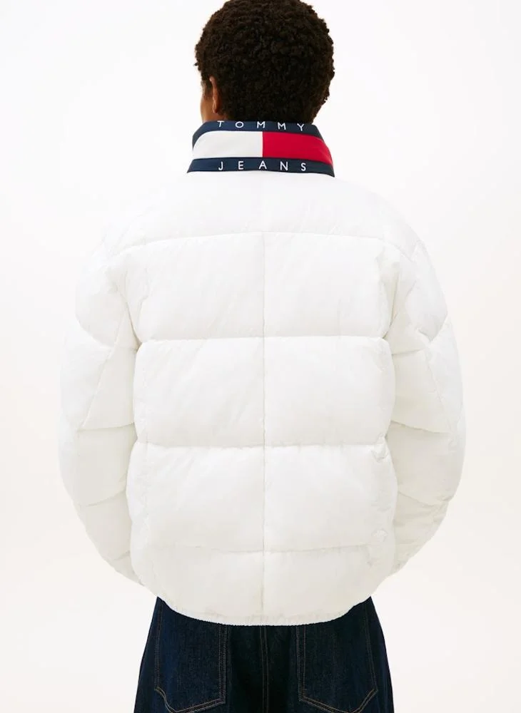 TOMMY JEANS Colour-Blocked Collar Relaxed Puffer Jacket