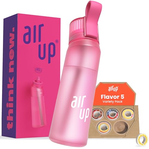 air up زجاجة ماء air up® (22 أونصة) للمدرسة، الرياضة، الصالة الرياضية | تشمل 5 كبسولات عطرية وقشة | زجاجة بنكهة باللون الوردي الفاتح – مناسبة أيضًا للأطفال، الأولاد، البنات | بدون سعرات حرارية، خالية من السكر ومناسبة للتكربون - Image 1