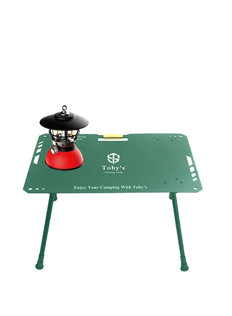 توبيز مصباح تخييم قابل لإعادة الشحن من توبي مع ضوء LED وطاولة قابلة للطي باللون الأخضر – متين، محمول، مقاوم للماء مثالي للطهي الخارجي والنزهات والتخييم والرحلات - Image 1