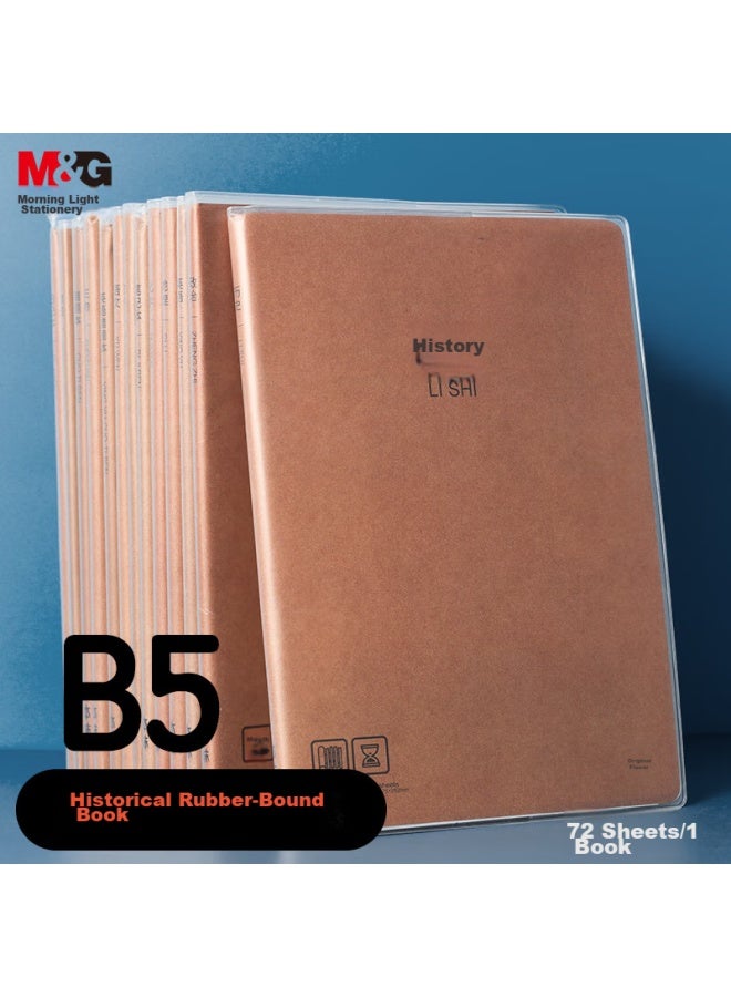 ام اند جي Chenguang القرطاسية B5 دفتر موضوع التاريخ، دفتر تصحيح الأخطاء لطلاب المدارس الإعدادية والثانوية، غطاء ورق كرافت، أداة تصحيح وتنظيم، Benwei 1 كتاب، Mpy4rk92 - Image 1