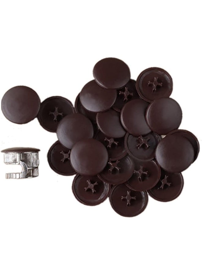 ROBUSTLINE Plastic Cap For Gypsum Screw Dark Brown For Furniture Cabinet Shelf 