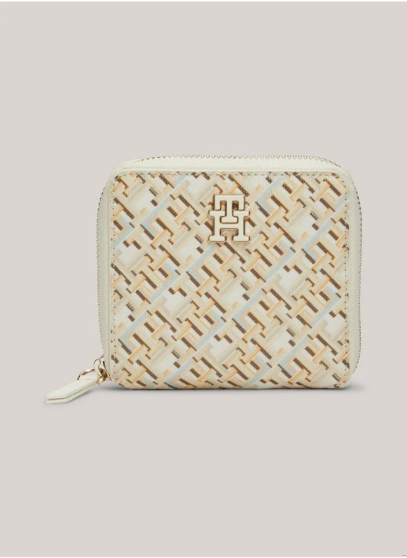 TOMMY HILFIGER Women's Zip-Around Coin Wallet -  Pure cotton, Beige