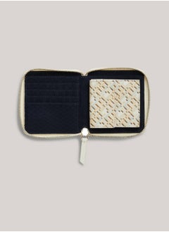 TOMMY HILFIGER Women's Zip-Around Coin Wallet -  Pure cotton, Beige  - Image 4
