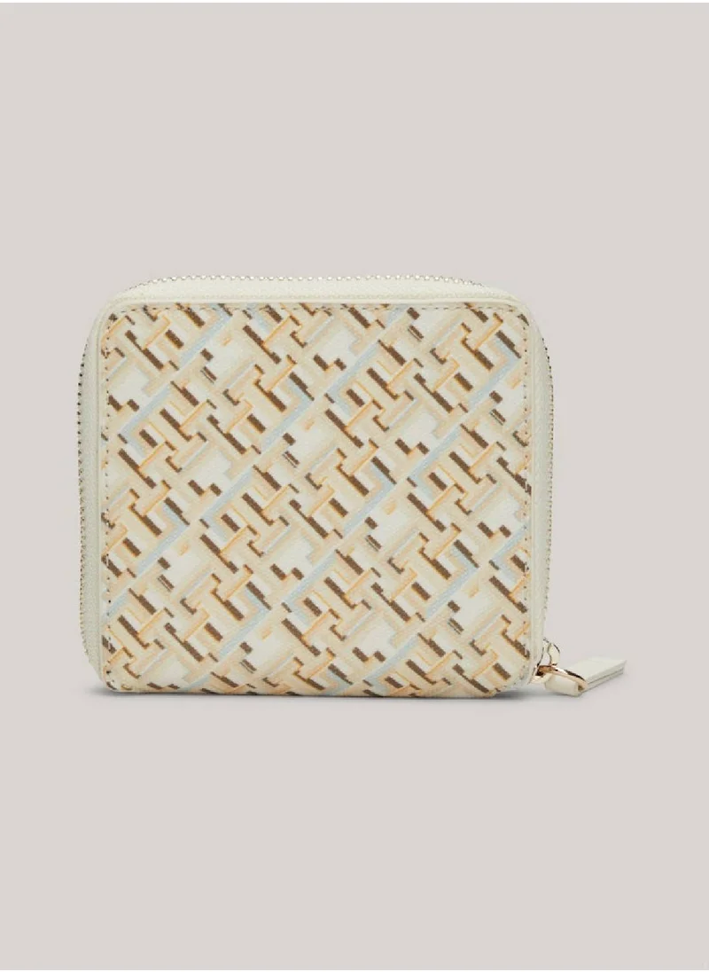 TOMMY HILFIGER Women's Zip-Around Coin Wallet -  Pure cotton, Beige