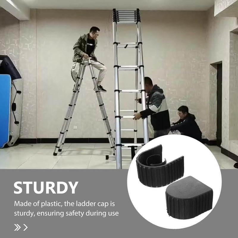 Gadpiparty 2pcs Telescopic Ladder Caps Plastic Ladder Covers for Safety and Multi-Functional Design for Home and Garden Use Lightweight and Portable Accessories - Image 4