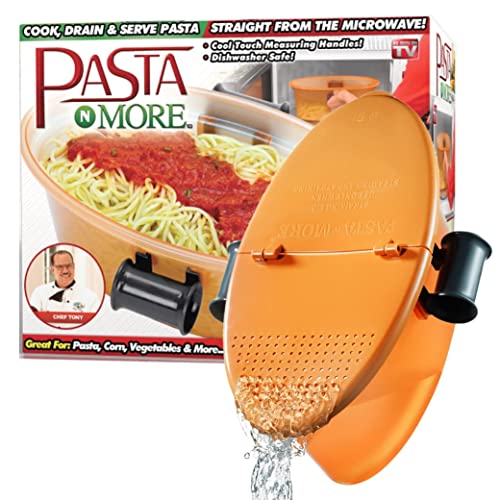 Emson Pasta N More Microwave Cooker with Strainer, All in 1 Microwave Pasta Cooker, Microwave Rice Cooker and Microwave Egg Cooker for Quick Cooking, Nonstick, Dishwasher Safe - Image 1