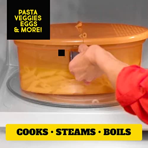 Emson Pasta N More Microwave Cooker with Strainer, All in 1 Microwave Pasta Cooker, Microwave Rice Cooker and Microwave Egg Cooker for Quick Cooking, Nonstick, Dishwasher Safe - Image 4