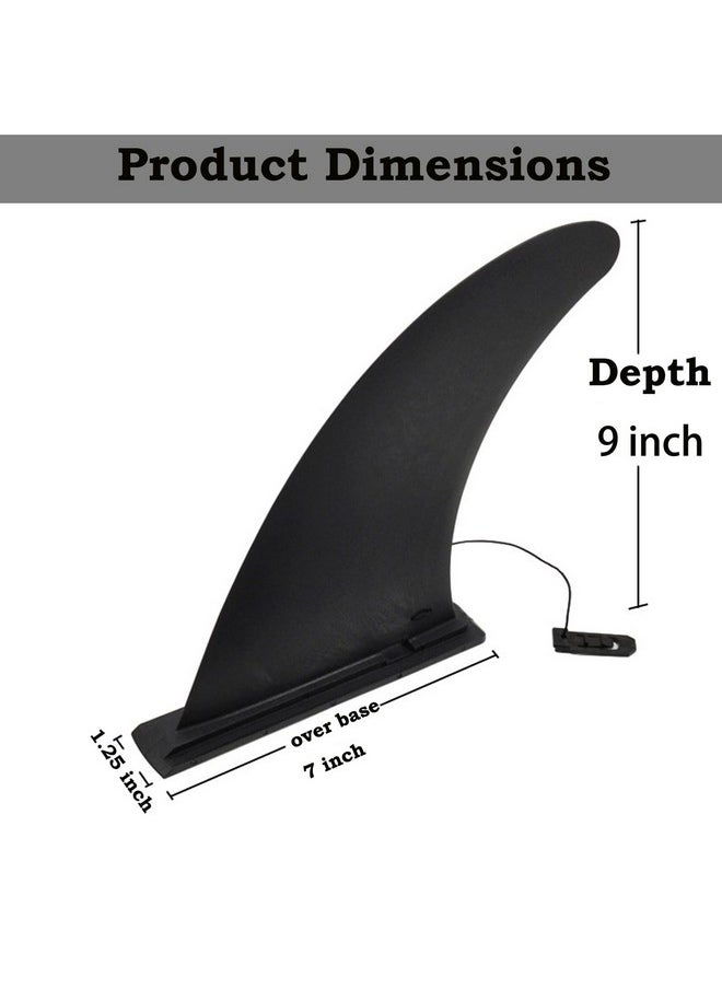 Jashem - Surf Board Fin 9" Inflatable Paddleboard Replacement Fin For Paddle Board Quick Release Slide Surfboard Fins - Image 1