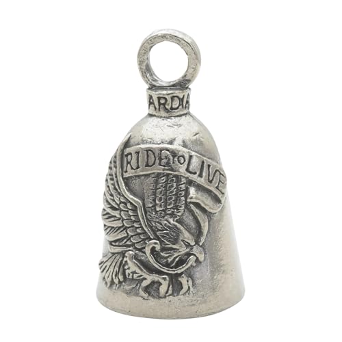 Guardian Bell Live to Ride Good Luck Bell w/Keyring & Black Velvet Gift Bag | Motorcycle Bell | Lead-Free Pewter | Good Luck Gift to Friends & Family | Bike Bell | Made in USA… - Image 1