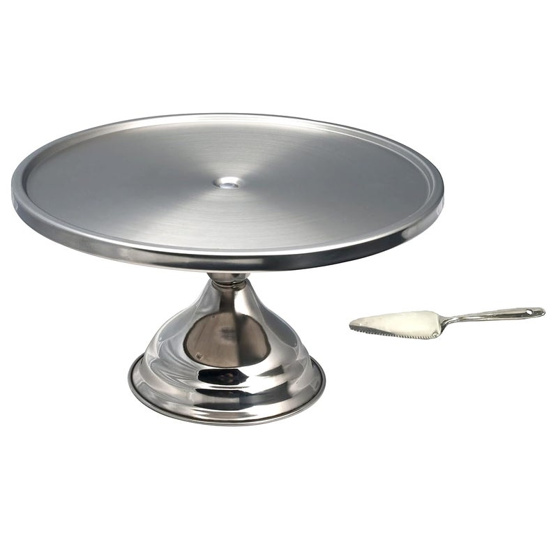 Dynore حامل كعكة وبيتزا من الفولاذ المقاوم للصدأ من داينور مع رافع فطيرة - Image 1