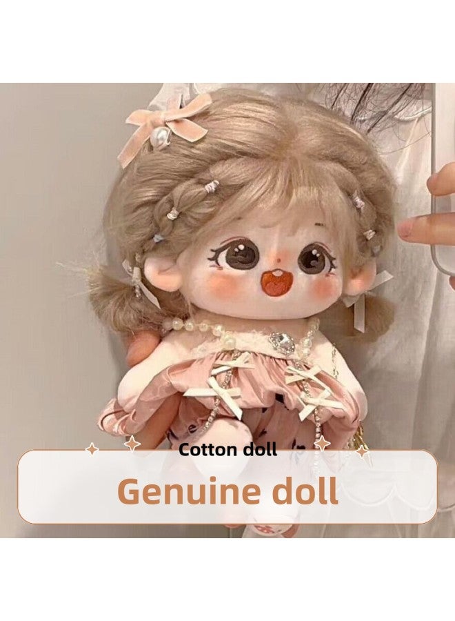Cotton Doll 20cm Small Halo Women's Doll Doll Super Cheap Plush Naked Doll Dress Up Girl Birthday Gift-Specifications:Free Dressing Tools -Color:Boneless - Muwan - Get A Random Piece Of Clothing  + A Bottle Of Care Solution - Image 4