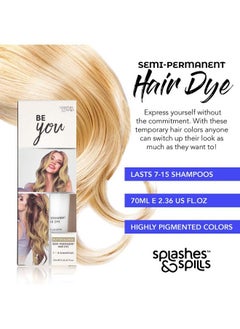 Splashes & Spills Semipermanent Butter Blonde Hair Dye Vibrant 2.36 Oz. Tubes Temporary Hair Color Ammonia And Peroxide Free Vegan And 100% Crueltyfree Toner Lasts For 715 Shampoos By Splashes And Spills  - Image 3