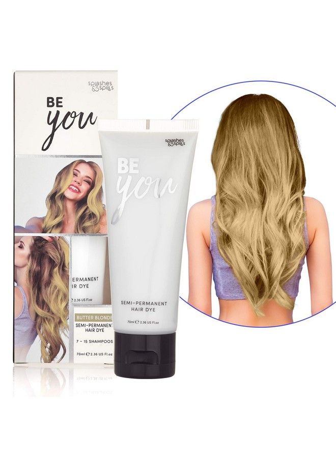 Splashes & Spills Semipermanent Butter Blonde Hair Dye Vibrant 2.36 Oz. Tubes Temporary Hair Color Ammonia And Peroxide Free Vegan And 100% Crueltyfree Toner Lasts For 715 Shampoos By Splashes And Spills - Image 1