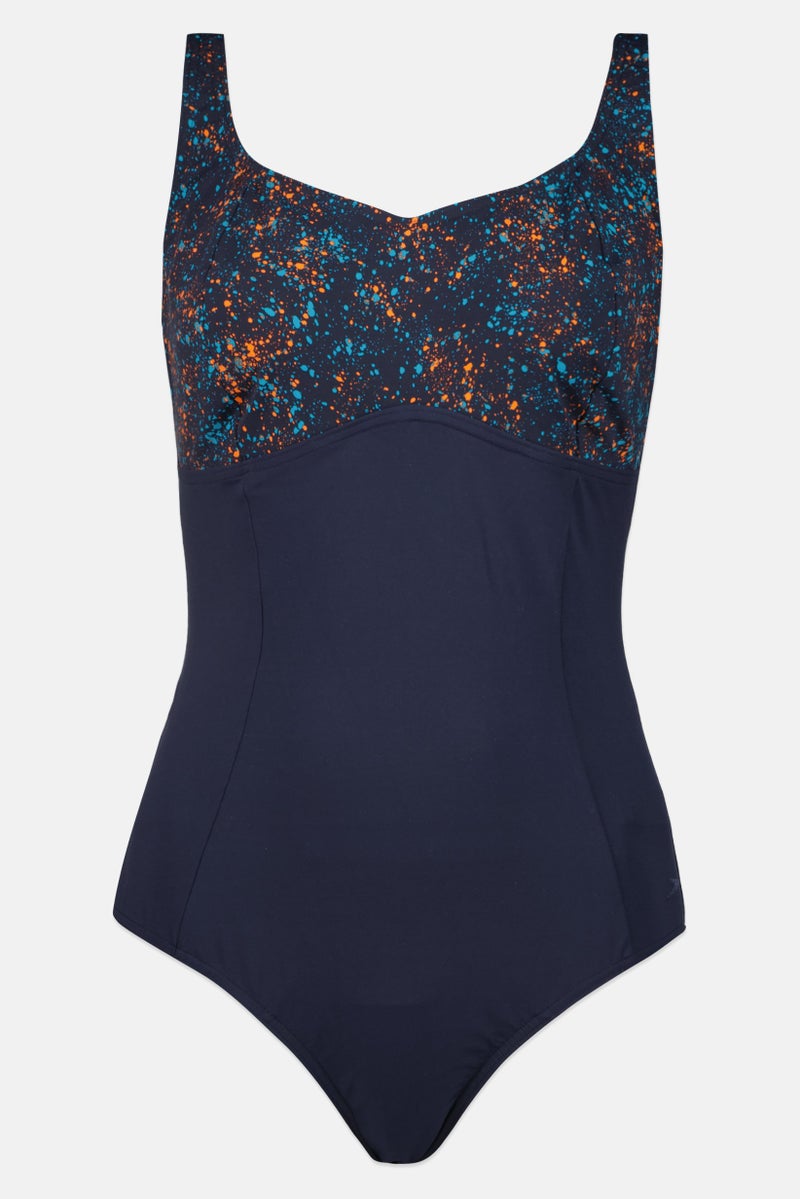 speedo Women Allover Print One Piece Swimwear, Multicolor - Image 1