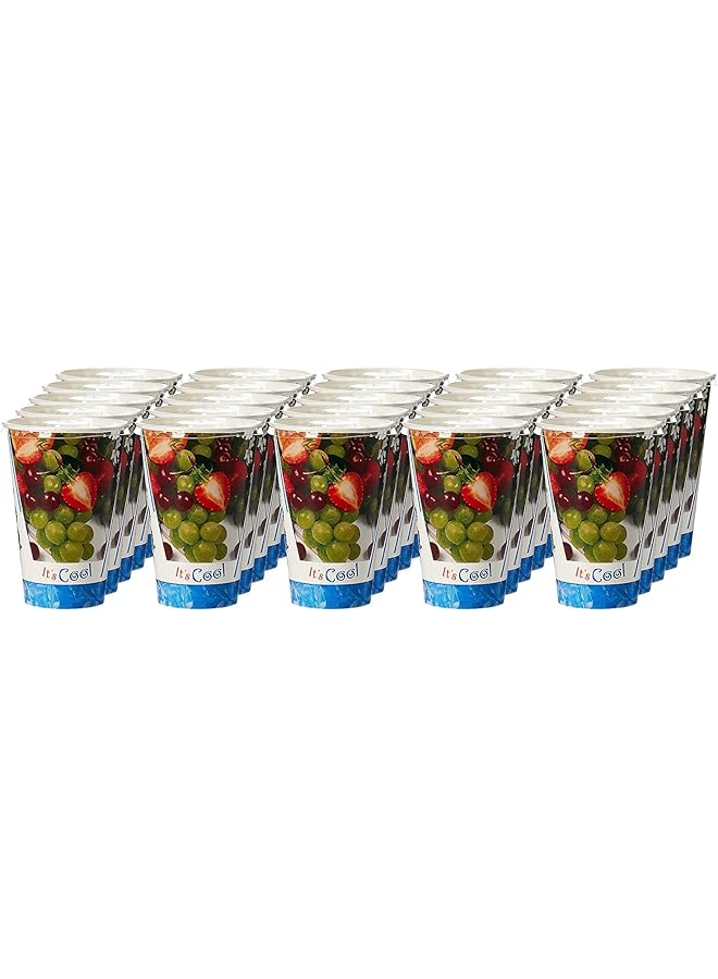 Hotpack 12 Oz Paper Juice Cup Plus Lid 25 Piece 360 Cc - Image 1