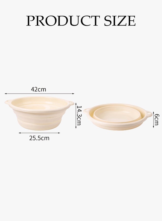 DUNISO Collapsible Wash Basin,Portable Plastic Laundry Tub with Hanging Hole,Space Saving,Drop Resistant and Pressure Resistant,Suitable For Bathroom, Kitchen, Camping, Outdoor - Image 2