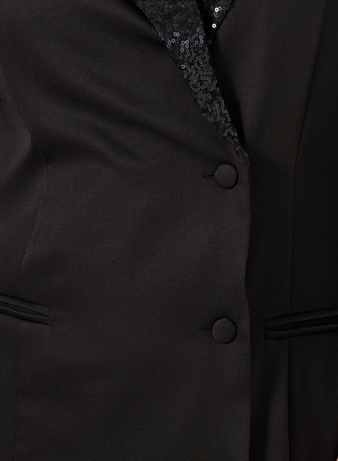 Styli Plus Size Embellished Long Sleeves Blazer Mini Dress  - Image 5