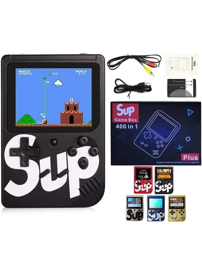 SUP Plus 400 Video Game Console, Upgraded, Compact and Portable Version, Prime Tech (Black)