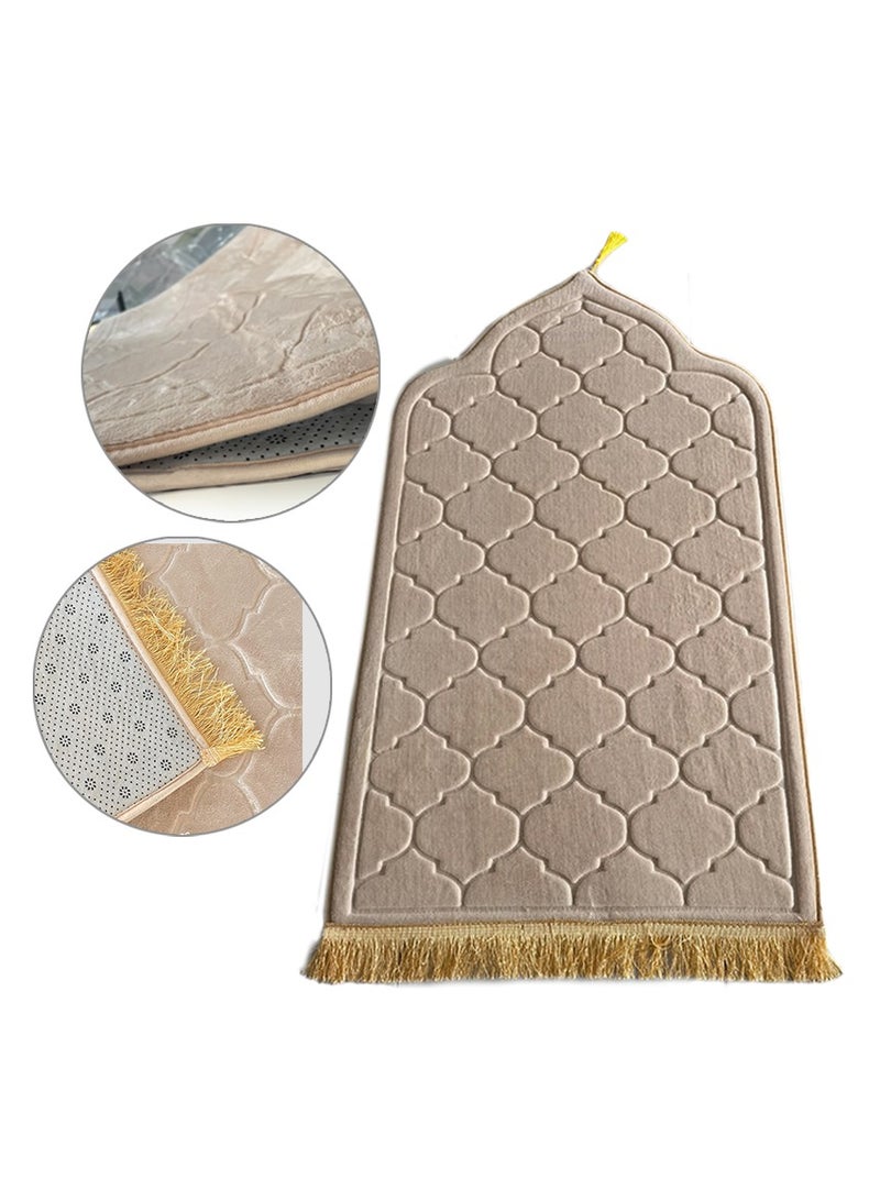 amazing.EGP Islamic Prayer Rug for Islamic Prayer, Great Ramadan Gift for Muslim Men and Women, Portable Prayer Rug, Turkish Prayer Rug, Large Thick Quilted Prayer Rug Islamic Prayer Rug Velvet Rug  - Image 1