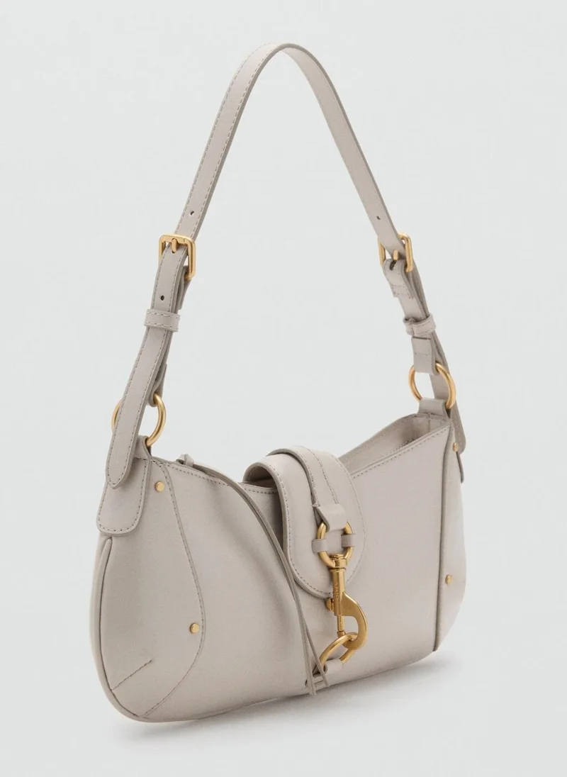 MANGO Shoulder bag with hook fastener