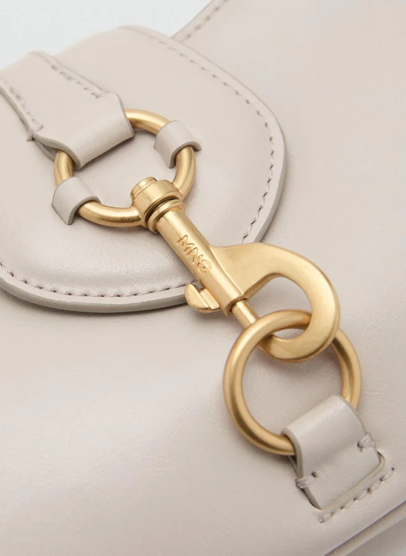 MANGO Shoulder bag with hook fastener