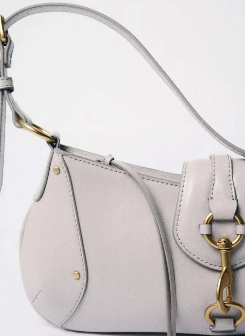 MANGO Shoulder bag with hook fastener