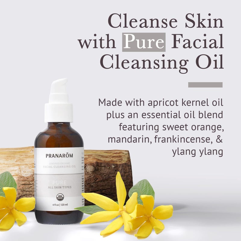 Pranarom - Pure Facial Cleansing Oil (4oz / 120ml) - 100% Pure & Natural Essential Oil Facial Cleanse for Makeup & Impurity Removal - Image 2