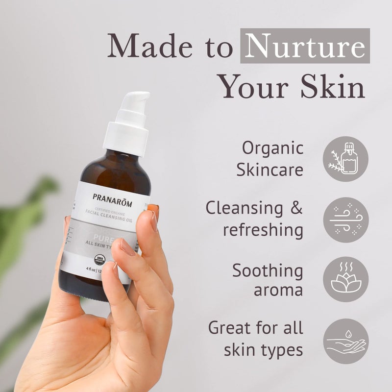 Pranarom - Pure Facial Cleansing Oil (4oz / 120ml) - 100% Pure & Natural Essential Oil Facial Cleanse for Makeup & Impurity Removal - Image 5