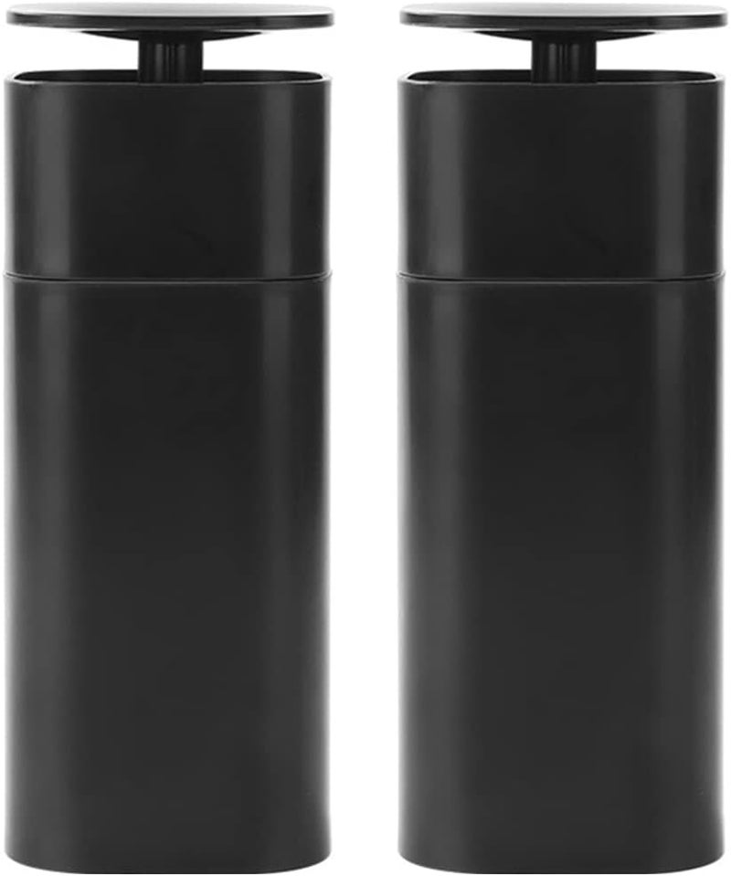 DOITOOL 2Pcs Push Down Empty Pump Dispenser Bottle, Push Down Liquid Pumping Empty Bottle Dispenser for Nail Polish and Makeup Remover, Black