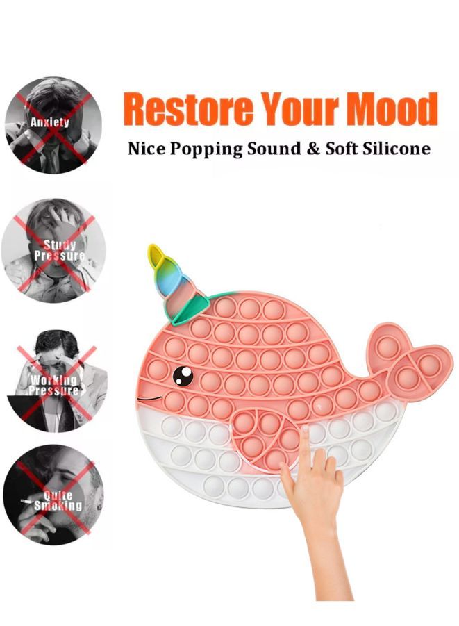 لعبة Push Pop Bubble Fidget من السيليكون على شكل حيوانات حسية للضغط لتخفيف التوتر ومضادة للقلق ADHD والتوحد هدية خاصة فيدجيت بوبر للأطفال والكبار C - Image 4