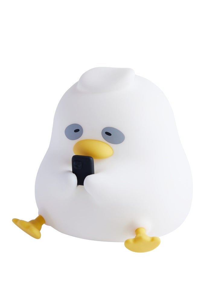 MOCOM Rechargeable Silicone LED Night Light - Duck Touch Lamp, USB Dimming Silicone Animal Lamp, Soft Cartoon Duck Wizard Night Light for Kids, Bedroom Decor, Birthday Gift  - Image 2