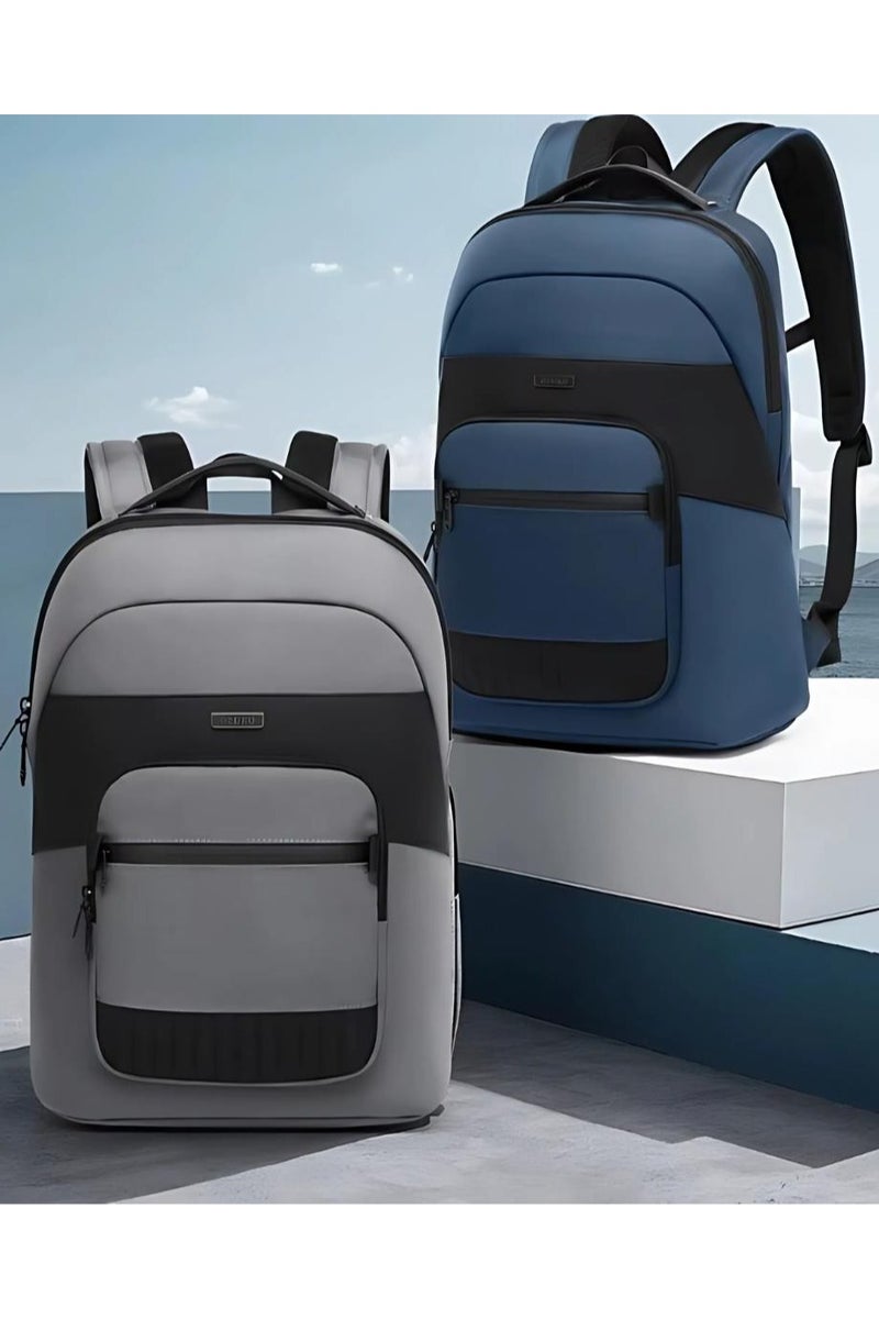 أوزوكو 9847 حقيبة ظهر لابتوب للسفر – مقاومة للماء، مزودة بمنفذ USB - لون رمادي - Image 2