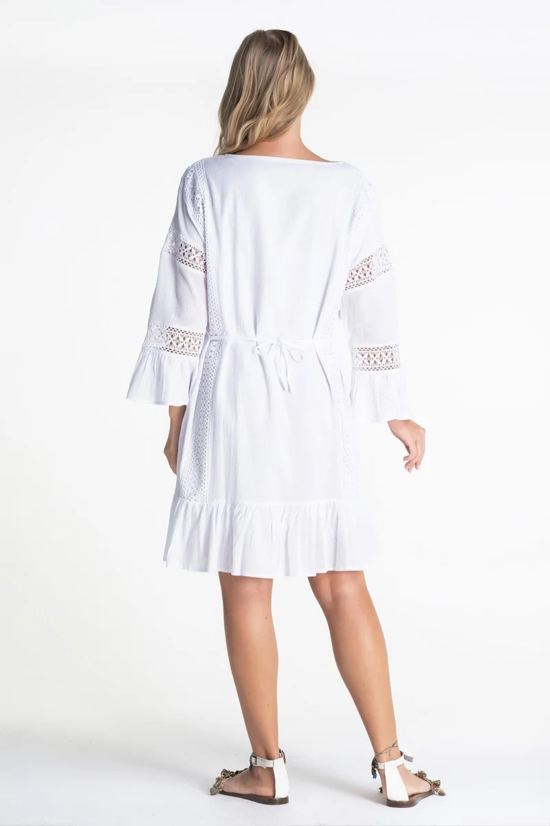 اليش شيل بيزي Lace Trimmed Dress
