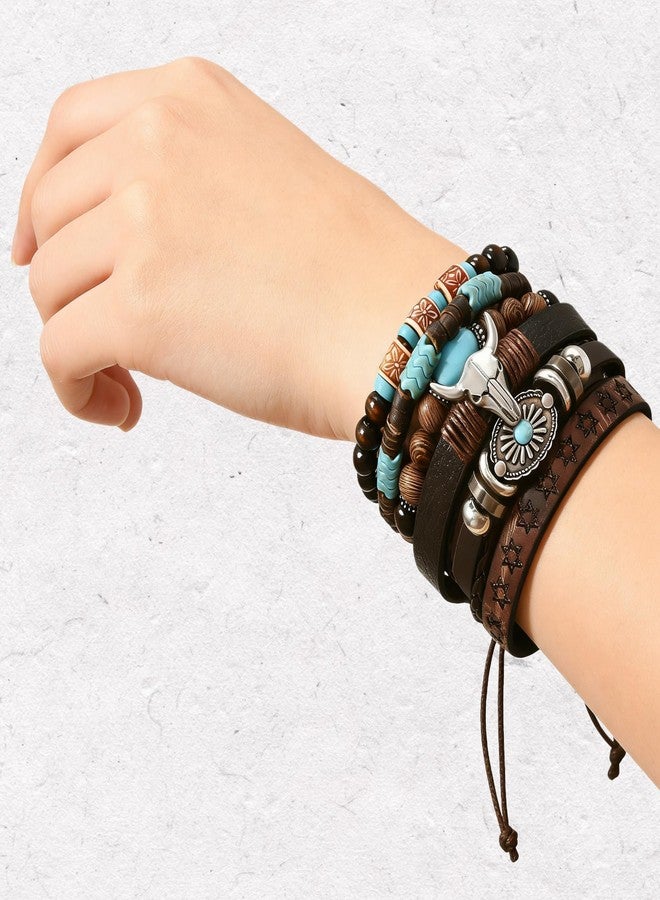 LOTSOF Western Turquoise Beaded Bracelet, Chic Stack Beaded Western Style for Country Concerts, Cowgirl Outfits & Boho Jewelry, Springs1, Turquoise Beads, no gemstone - Image 2