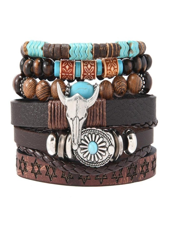 LOTSOF Western Turquoise Beaded Bracelet, Chic Stack Beaded Western Style for Country Concerts, Cowgirl Outfits & Boho Jewelry, Springs1, Turquoise Beads, no gemstone - Image 1