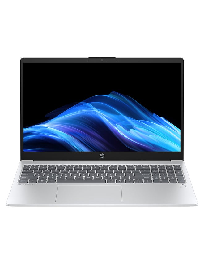HP لاب توب أومني بوك 3 بشاشة 15.6 بوصة عالية الدقة بالكامل (1920x1080)، معالج AMD Ryzen AI 5 340/ذاكرة وصول عشوائي 16 جيجابايت DDR5/قرص صلب SSD سعة 512 جيجابايت/نظام تشغيل ويندوز 11 هوم/ الإنجليزية/العربية - Image 1
