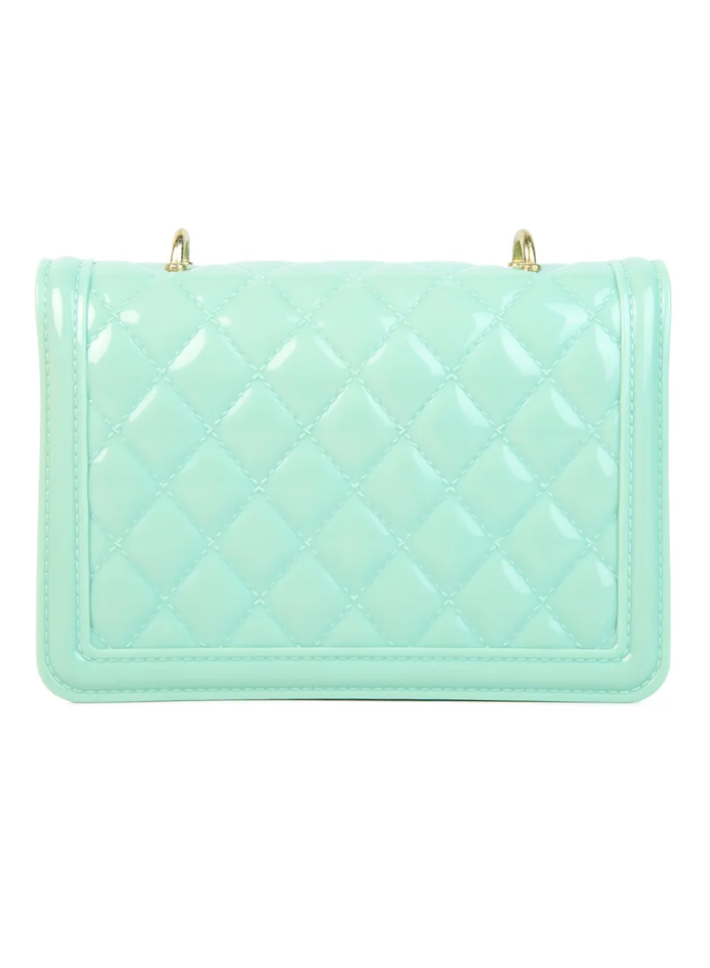 London Rag Mint Jelly Quilted Sling Bag