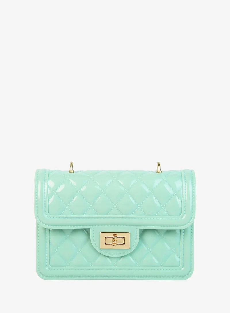 London Rag Mint Mint Jelly Quilted Sling Bag for Women | Best Price UAE