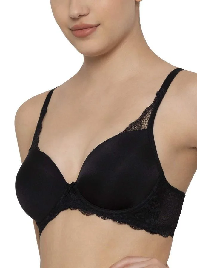 ترايامف Triumph Women's Floral Underwire Padded Bra | Minimizer 38E, Black Seamless Full Coverage Comfort | Adjustable Straps | Pack of 1