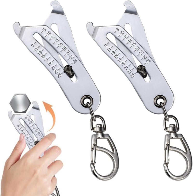 Portable keychain, precision thread size checker keychain 2pcs - Image 1