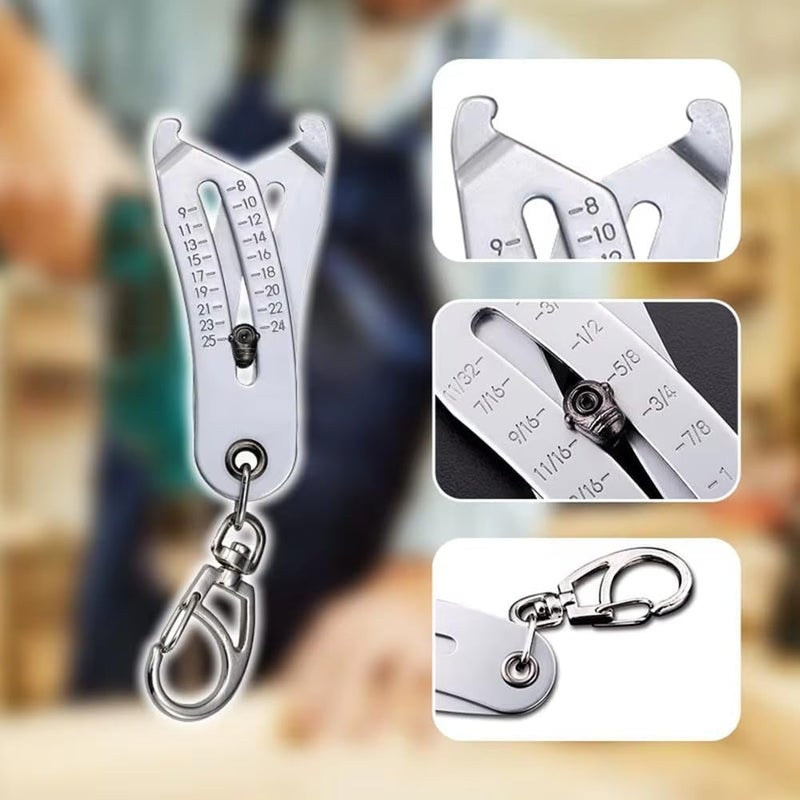 Portable keychain, precision thread size checker keychain 2pcs - Image 3
