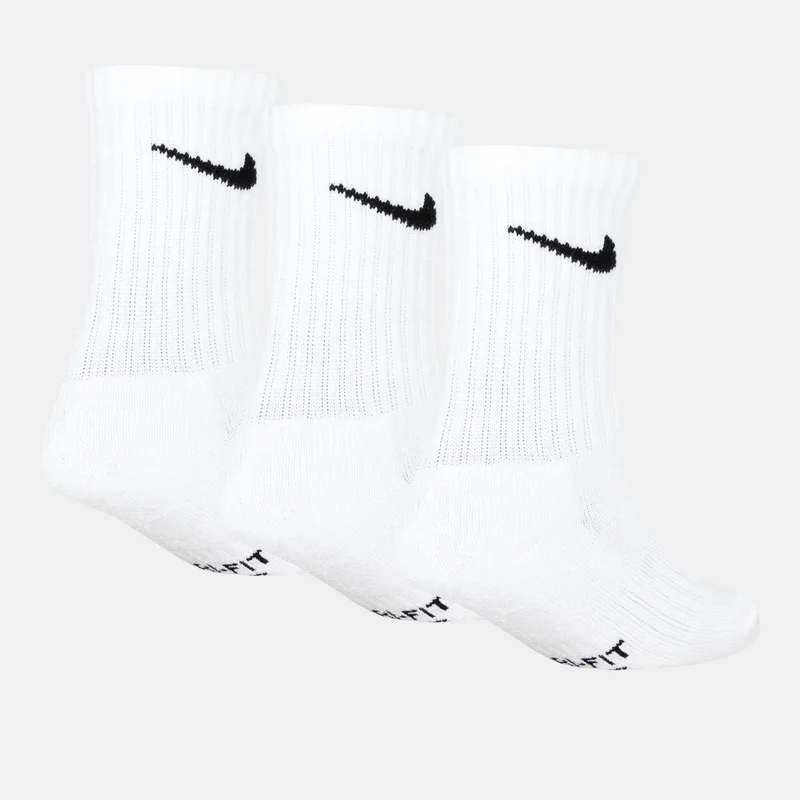 نايكي Kids' Dri-FIT Crew Socks (3 Pairs)