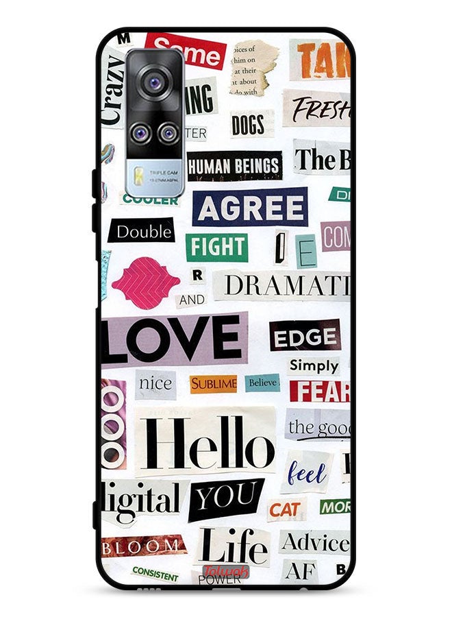 Tolwak vivo Y51 2020 Protective Case Cover Short Quotes Stickers - Image 1