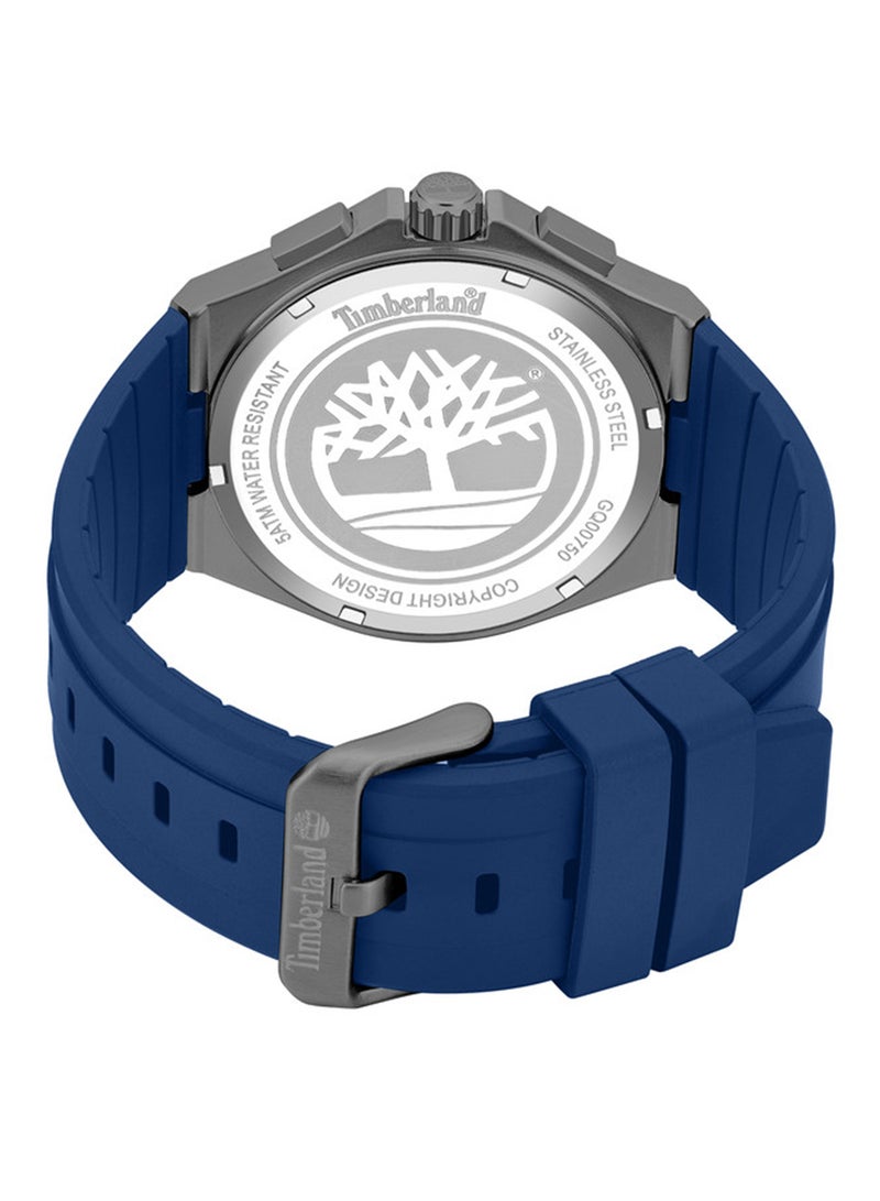 Timberland Men Pyperville Blue Dial Leather Strap Multifunction Watch for Men, 46mm - Image 3