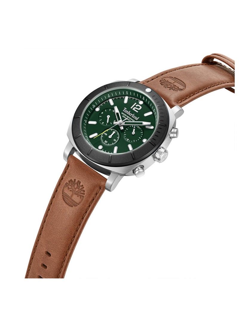 Timberland Men Pyperville Blue Dial Leather Strap Multifunction Watch for Men, 46mm - Image 2