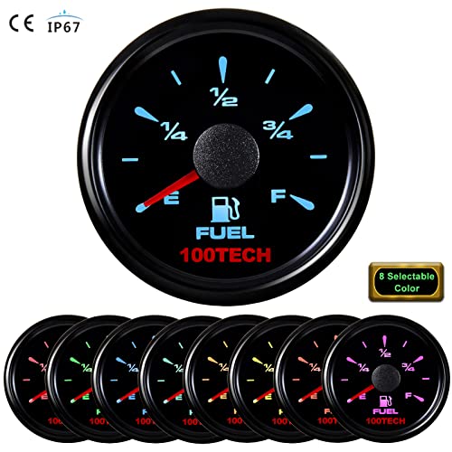 100TECH High Resolution Fuel Sending Unit and Gauge Kit 7"(180mm) SUS316 Stainless Steel Gas Sensor Sender for Boat Truck Camper RV Water Level Sensor 240-33ohms - Image 4