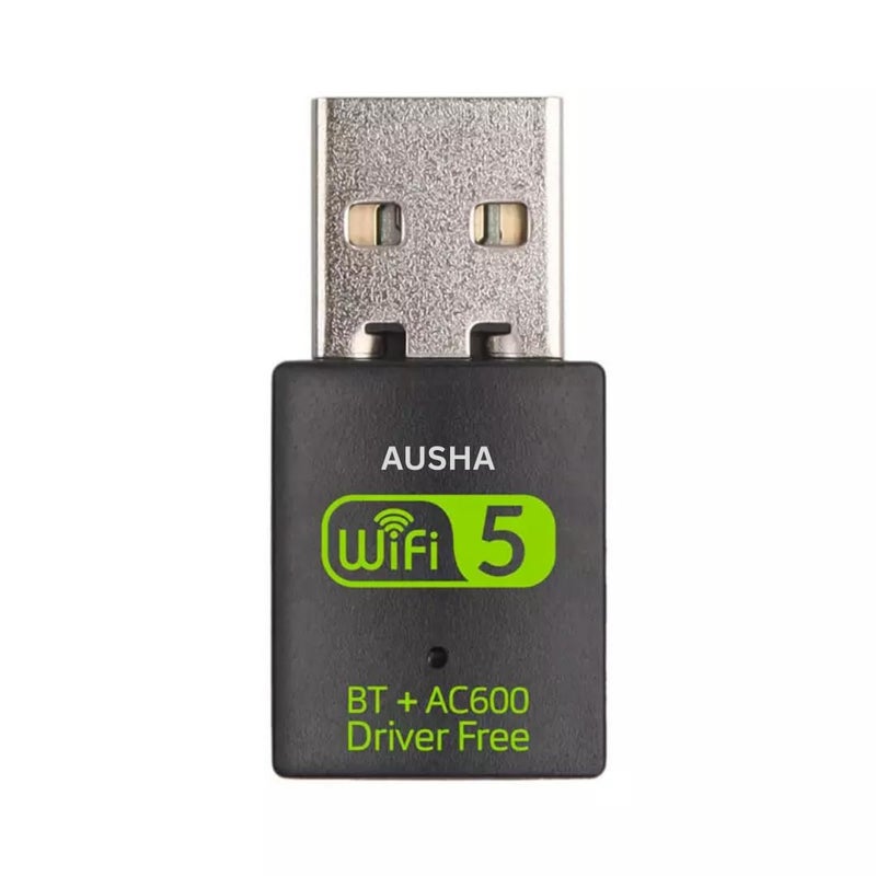 AUSHA AC600 Dual Band USB WiFi Adapter with Bluetooth 4.2 | 600 Mbps Wireless Network Dongle | Realtek RTL8821CU | Ideal for Desktop & Laptop (Windows & Linux) - Image 5