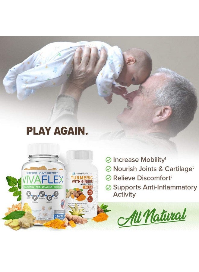 Terraform Nutrition Joint Relief Combo Pack - Vivaflex Plus Turmeric Curcumin with Ginger - Best Supplements for Joint & Knee Relief - 1 Month Supply - Image 4